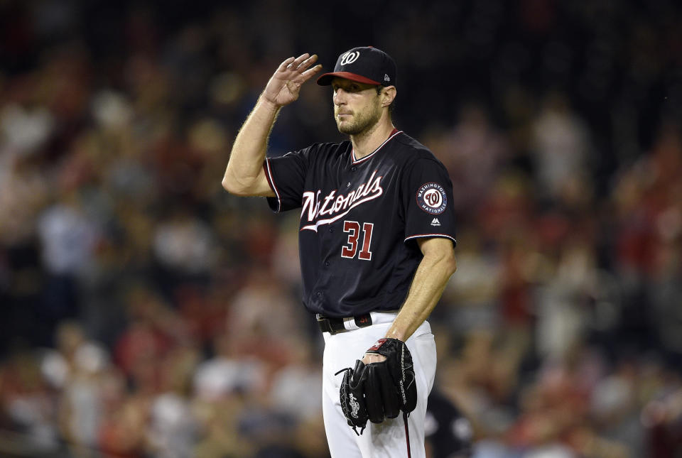 Will Max Scherzer's first 300 strikeout-season result in his fourth Cy Young award? (AP)