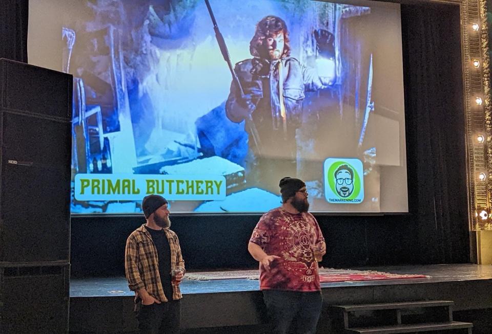 Ian Schiefer (left) and Andy Simpson are the founders of Secret Base Cinema, which presents monthly screenings of all manner of unlikely films, from horror and action to anime.