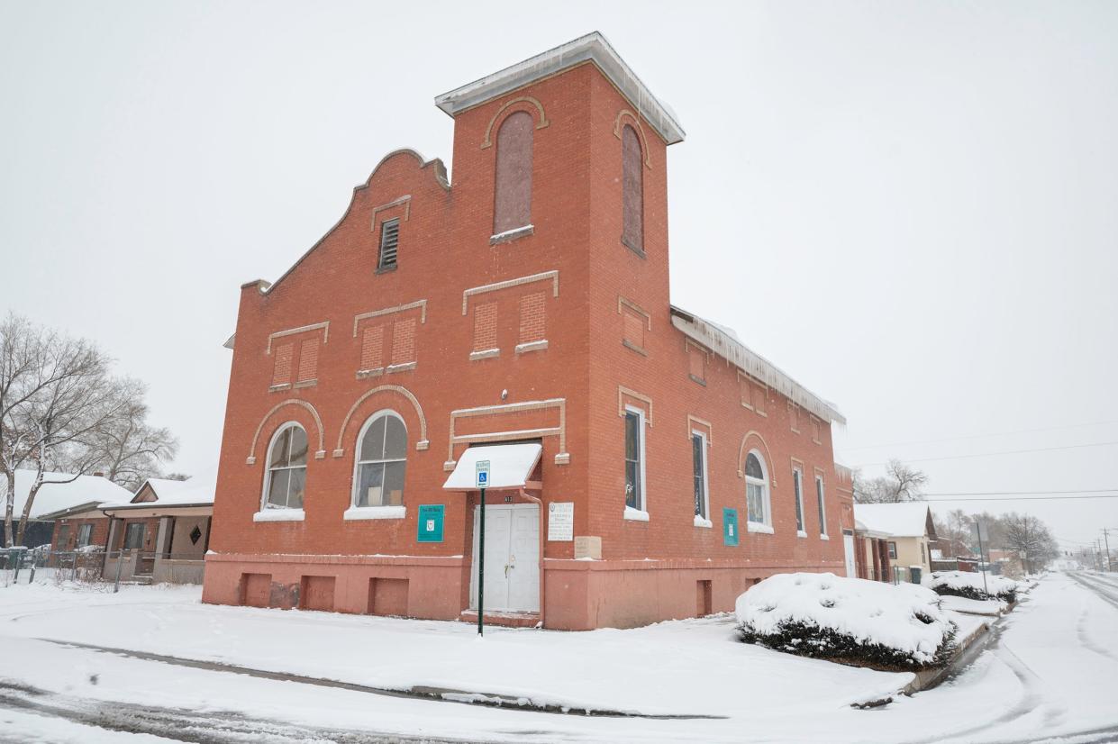 First African Methodist Episcopal (AME) Church is located at the corner of West Mesa Ave. and Pine Street.