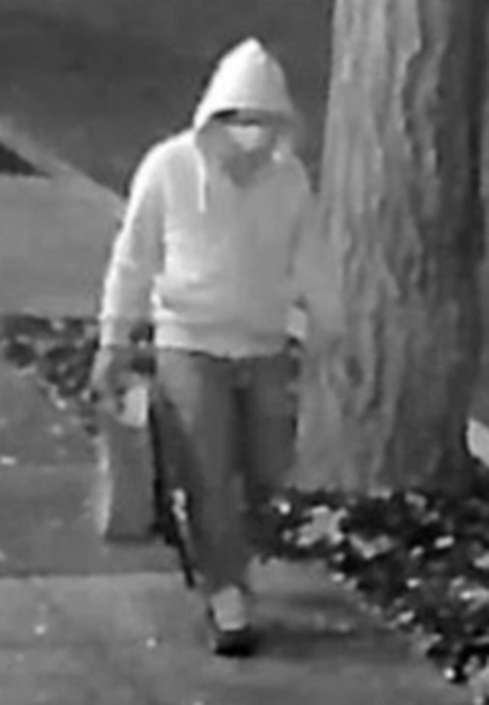 An unidentified person with a pipe in the Capitol Hill neighborhood in Washington, D.C. (FBI)