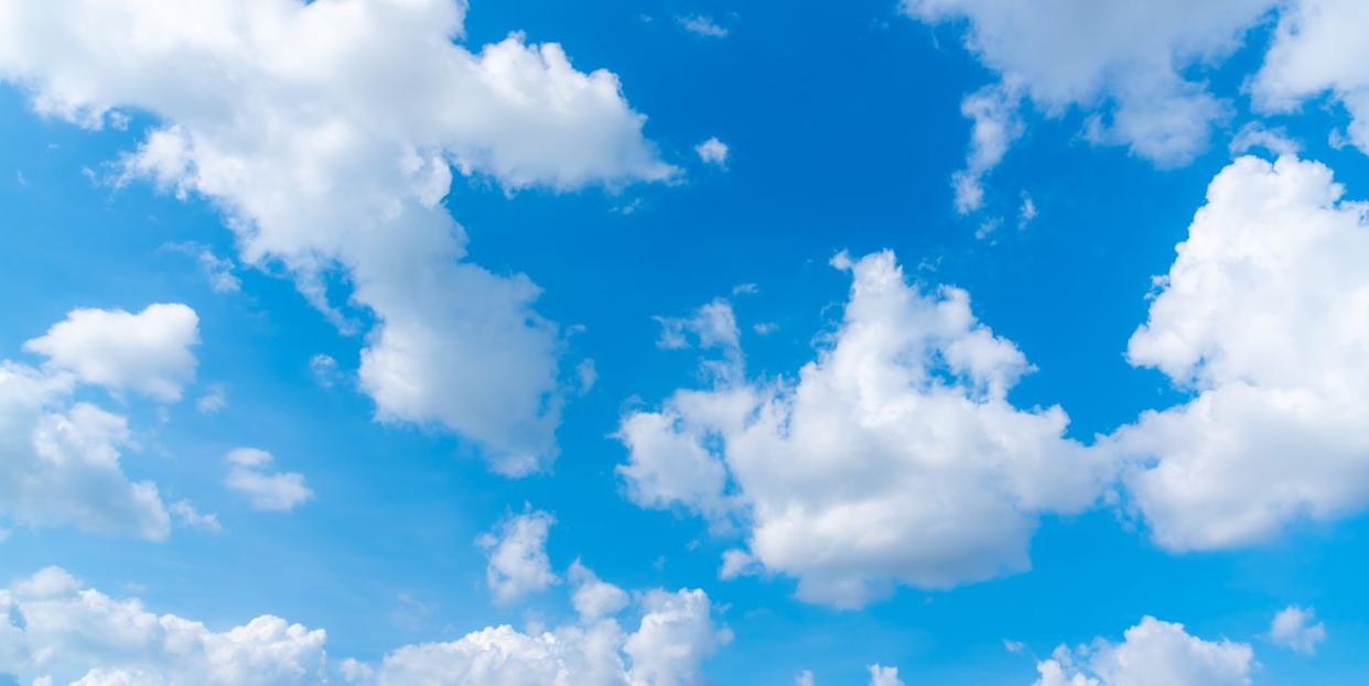blue sky and white cloud nature background