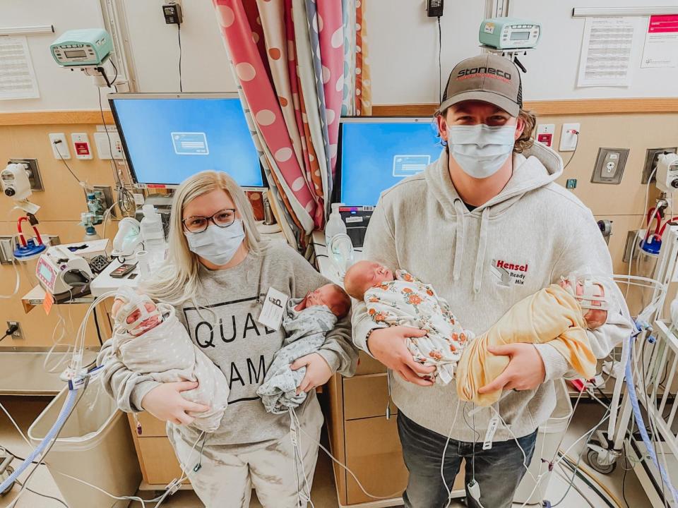 PHOTO: The Castle quadruplets were treated at the Nationwide Children's Hospital neonatal intensive care unit in Columbus, Ohio. (Courtesy of Hanna Castle)