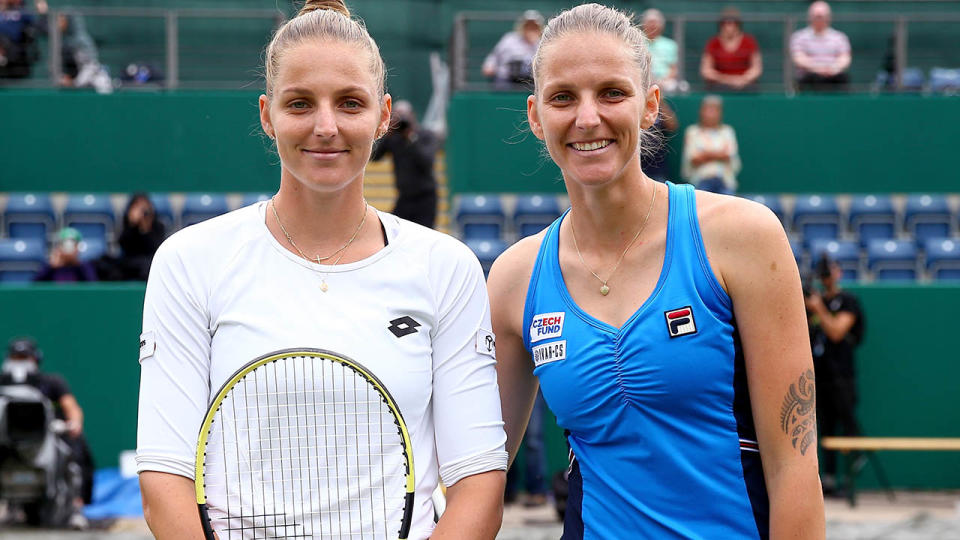 Kristyna and Karolina Pliskova. (Photo by Jordan Mansfield/Getty Images for LTA)