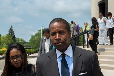 Former Democratic New York state Senator Malcolm Smith leaves federal court after his sentencing in White Plains, New York, July 1, 2015. REUTERS/Stephanie Keith