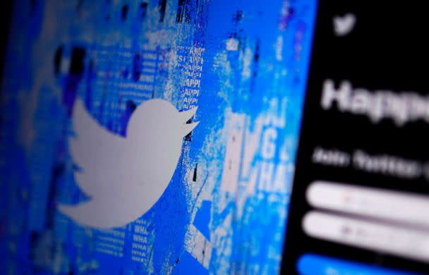 The Twitter splash page is seen on a digital device. (Gregory Bull/AP, FILE)