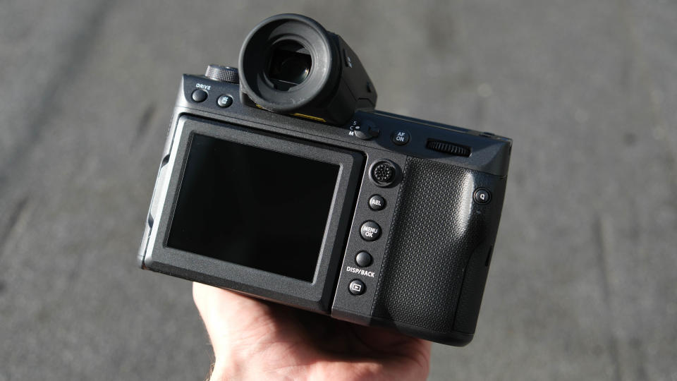 Fujifilm GFX 100 II camera rear screen and buttons