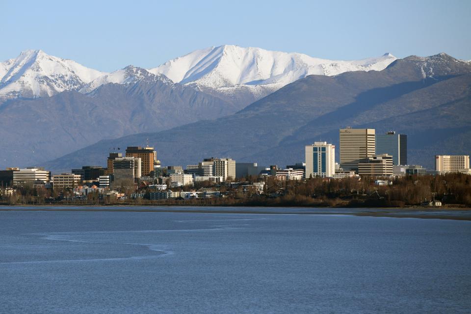 A view of downtown Anchorage Alaska.