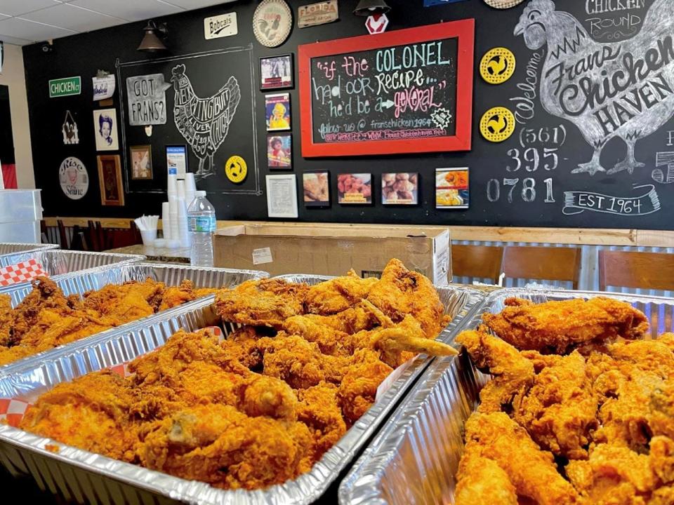"If the Colonel had our recipe, he'd be a general," reads the sign at Fran's Chicken Haven, a Boca Raton institution since 1964.