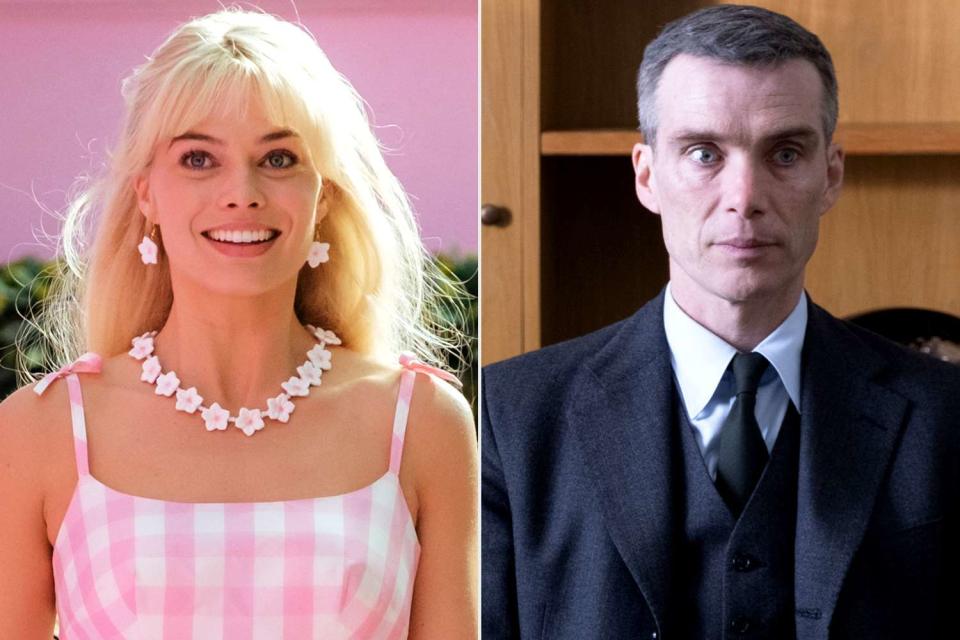 <p>Jaap Buitendijk/Warner Bros., Melinda Sue Gordon/Universal Pictures</p> Margot Robbie in <em>Barbie</em> (2023); Cillian Murphy in <em>Oppenheimer</em> (2023)