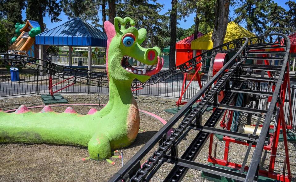 The dragon rollercoaster ride will be back at Playland in Roeding Park when the park reopens on June 1.