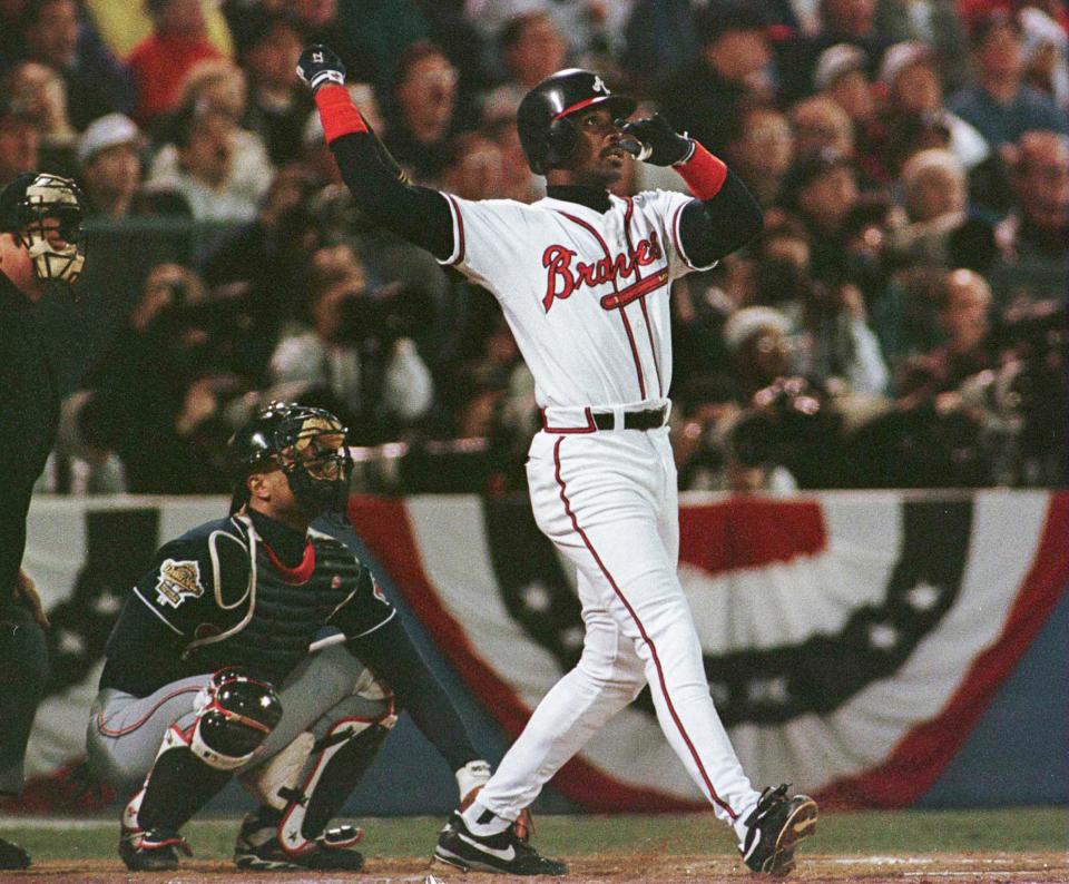 Fred McGriff helped Atlanta win the 1995 World Series.