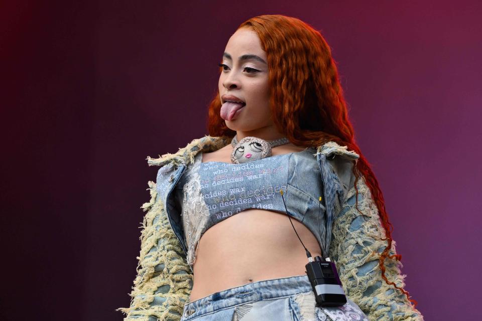 Ice Spice during her show at Governors Ball music festival in New York Friday. The rapper is known for hits including 