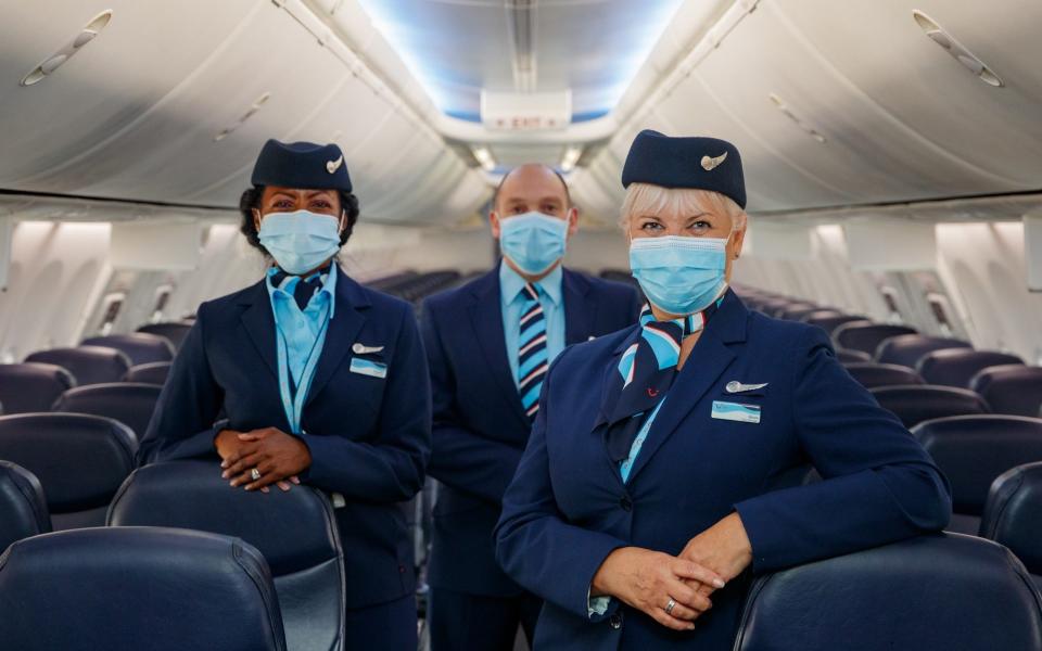 TUI flight attendants in PPE - Ben Queenborough/PinPep/TUI