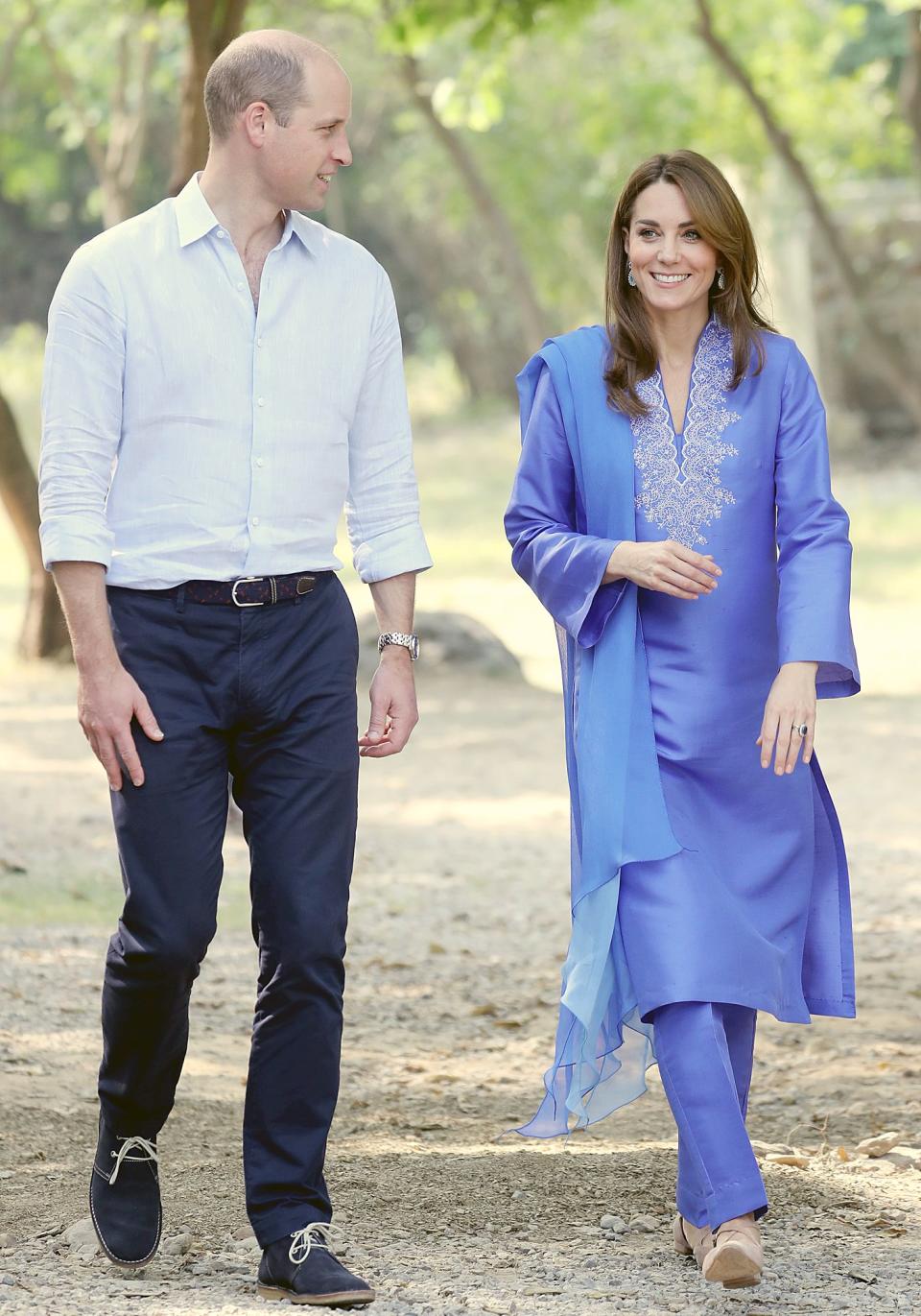 The royal couple then headed to Margallah Hills National Park to learned of efforts to monitor wildlife. Inside the visitor center, Kate and William were shown a slideshow of animals found in the forested park such as leopards, cape hares, porcupines and a lizard. “<a href="https://people.com/royals/prince-william-reveals-prince-george-would-love-this-outdoor-activity-while-on-royal-tour/" rel="nofollow noopener" target="_blank" data-ylk="slk:George would love that;elm:context_link;itc:0;sec:content-canvas" class="link ">George would love that</a>,” Prince William said of his 6-year-old son.