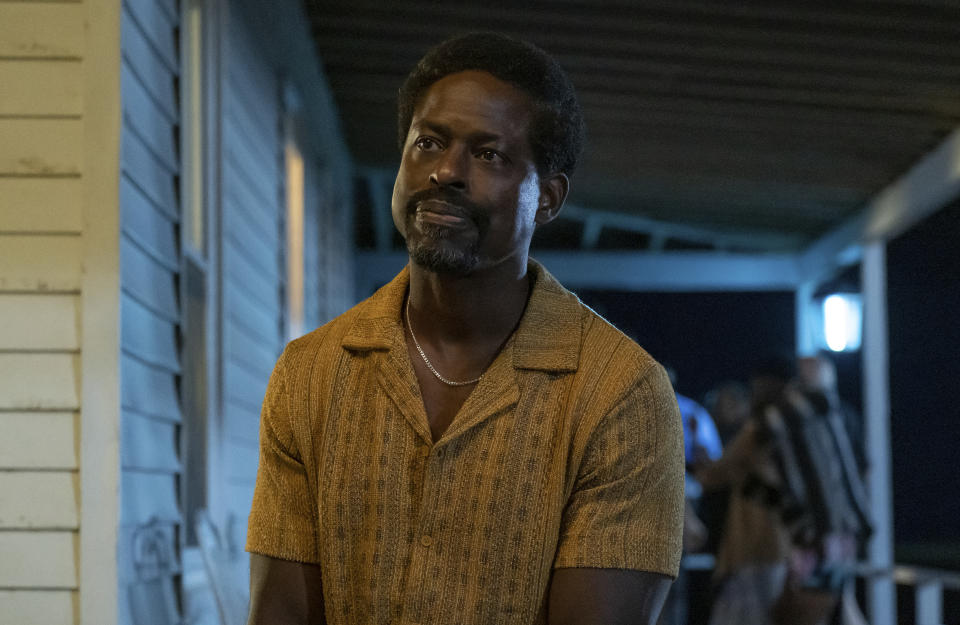 This image released by MGM shows Sterling K. Brown in a scene from "American Fiction." (Claire Folger/MGM-Orion Releasing via AP)