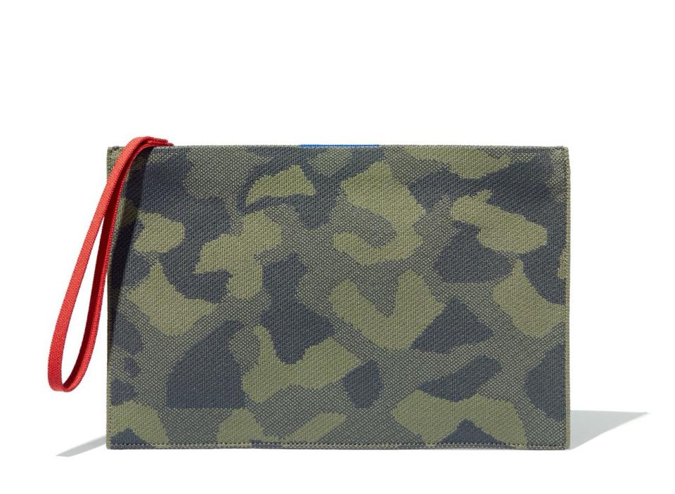 The Essential Pouch in green camouflage.