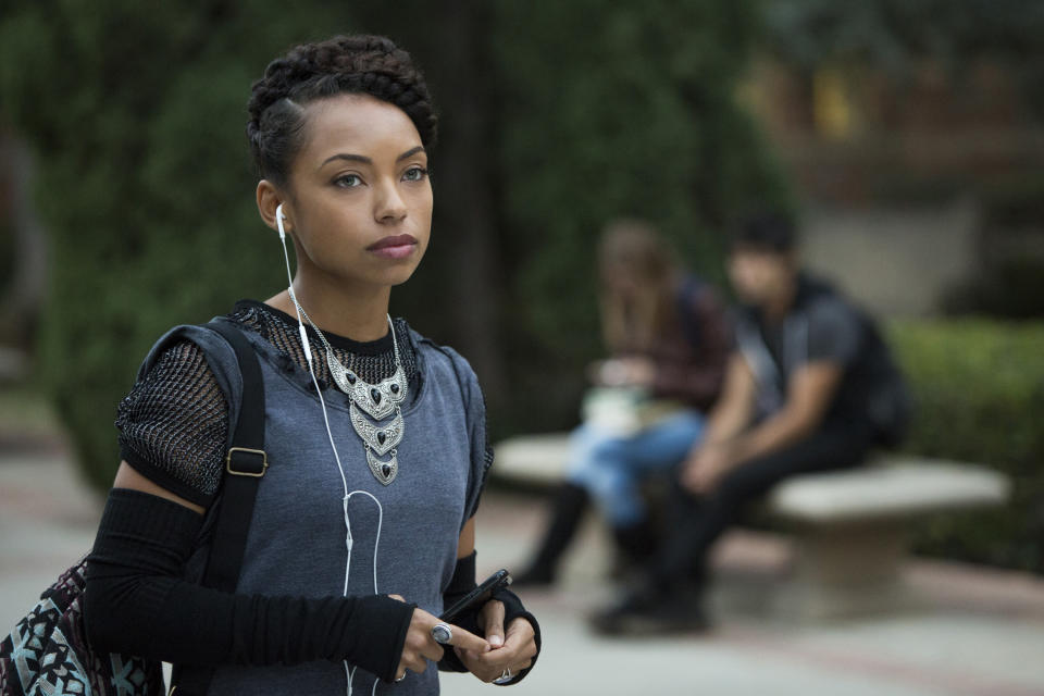 Logan Browning as activist and radio host Samantha White (Netflix)