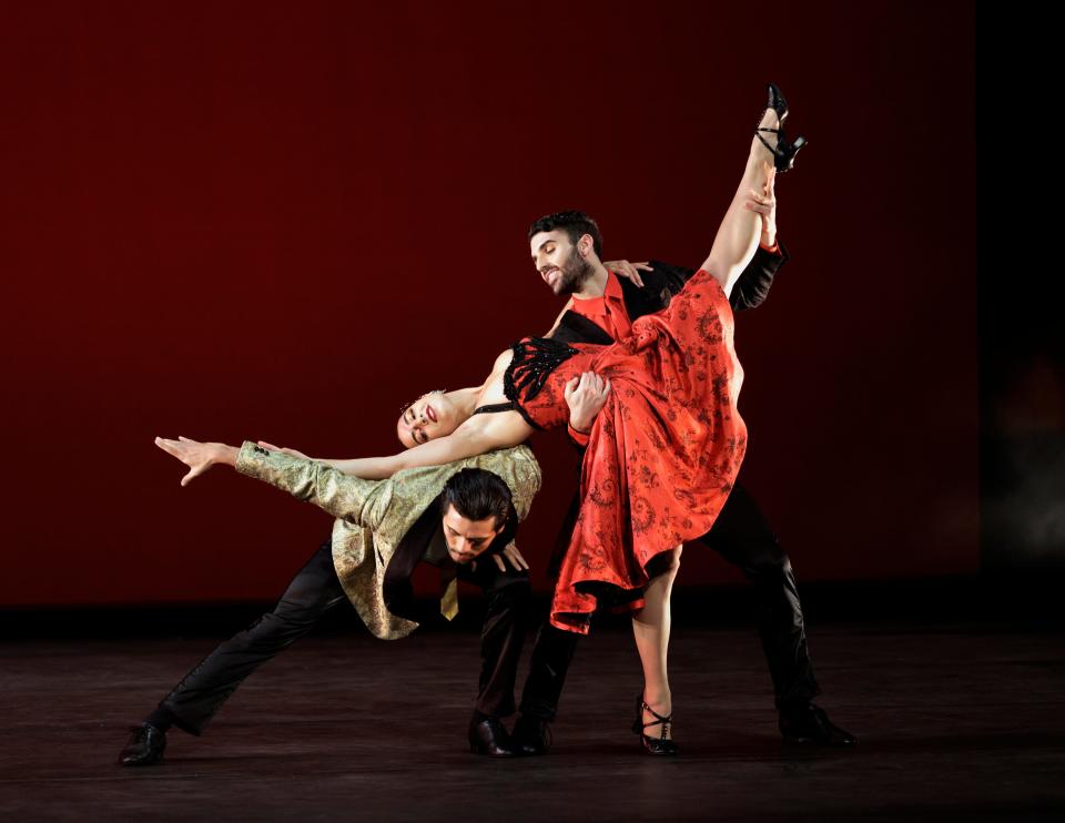 A moment from Pedro Ruiz’s “Club Havana” performed by Ballet Hispanico.