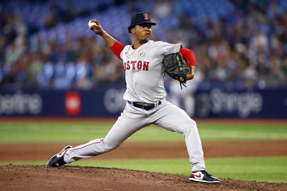 波士頓紅襪Brayan Bello。（MLB Photo by Cole Burston/Getty Images）