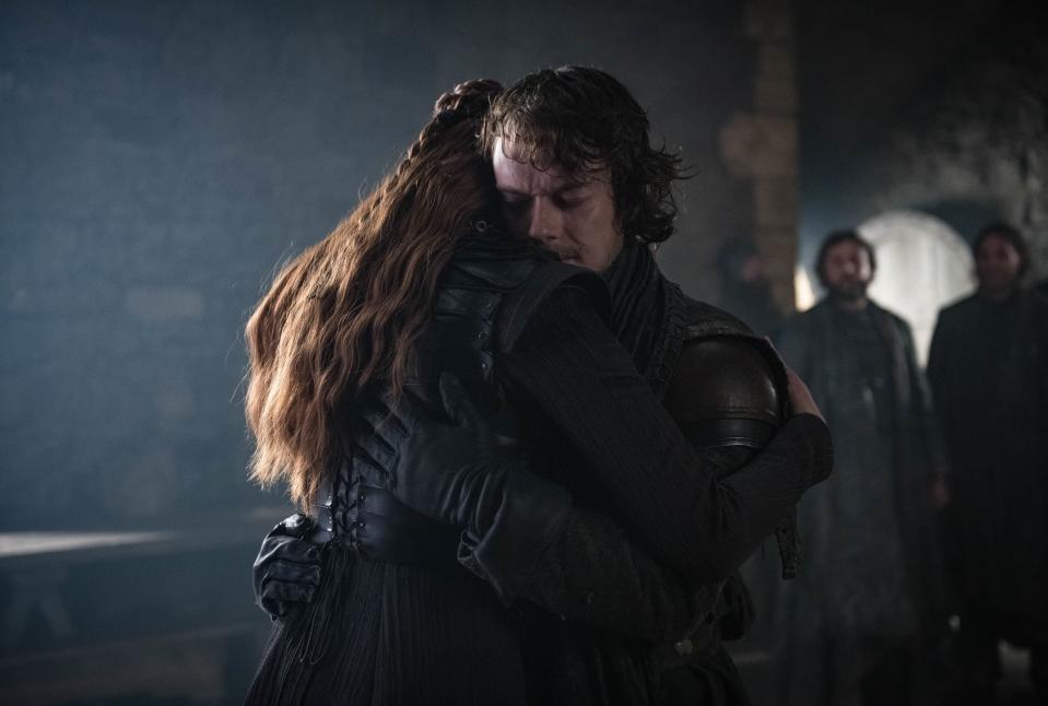 A touching reunion between the two people tortured by Ramsay Bolton suggested that Sansa and Theon might end up together. But we hope not.