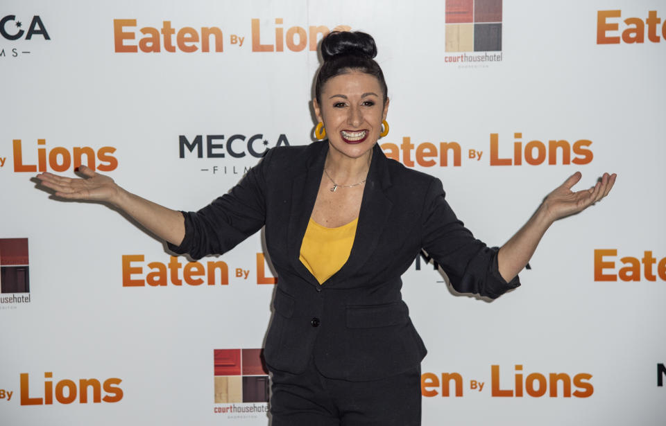 LONDON, UNITED KINGDOM - 2019/03/26: Hayley Tamaddon attends the Eaten By Lions film premiere. (Photo by Gary Mitchell/SOPA Images/LightRocket via Getty Images)