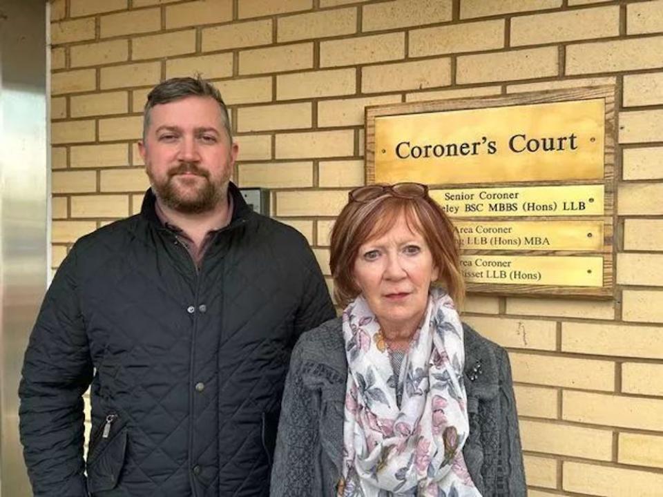 A coroner and a leading expert both rubbished claims from Lancashire council workers who suggested a six-inch deep crack which killed a cyclist could have closed up - and then reopened - on its own.

Harry Colledge suffered a catastrophic brain injury after he was thrown from his bike when his front wheel became lodged in a huge crack in the road. 

Harry's son and wife, Jonathan and Val, outside Preston Coroner's Court
Credit: LancsLive/MEN