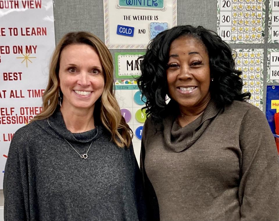 South View Elementary Principal Casey Smitherman (left) and Assistant Principal Shawn Davis. Both recently took over as leaders in the southside school.