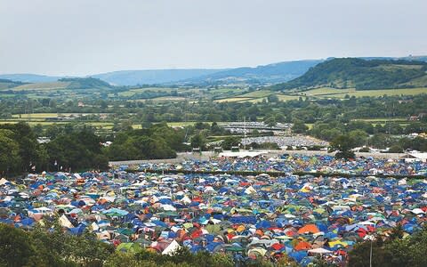 Fields of tents at Glastonbury - Credit: &nbsp;Jim Dyson/&nbsp;Getty Images