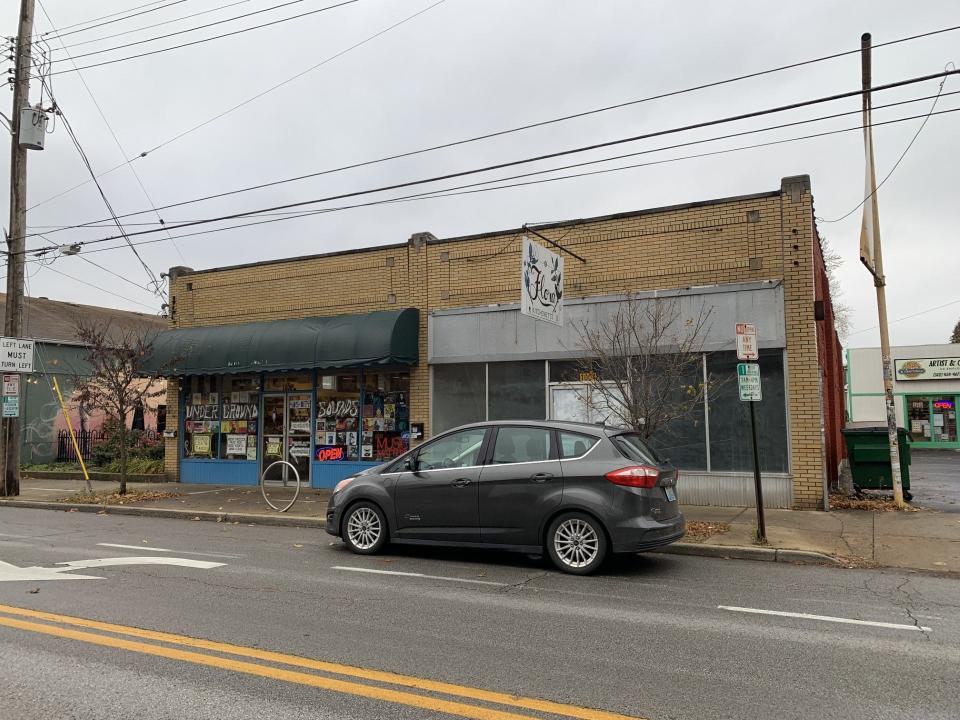The building at 1004-1006 Barret Avenue in Germantown, built in 1936, is set to become a mixed-use space that will include a bar, Rhinestone, and office space.