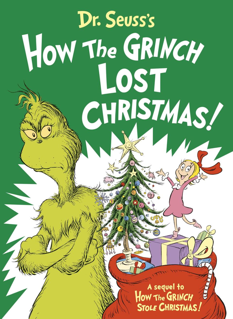 A recent undated image provided by Dr. Seuss Enterprises shows the cover of the new book "How the Grinch Lost Christmas!" Seuss Enterprises, the company that owns the Dr. Seuss intellectual property, is releasing the sequel to the iconic children's book "How the Grinch Stole Christmas!" (Photo/TM & © 2023 Dr. Seuss Enterprises, L.P., All Rights Reserved, via AP)