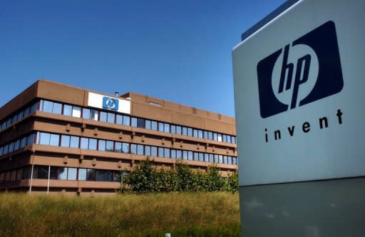 File photo shows the Hewlett-Packard headquarters in Brussels. Hewlett-Packard said it plans to cut 27,000 jobs, or 8% of its global workforce, by 2014 in a major restructuring effort for the computer giant