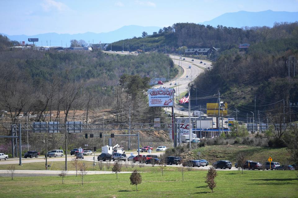 I-40 exit 407, is seen, Monday, March 27, 2023.