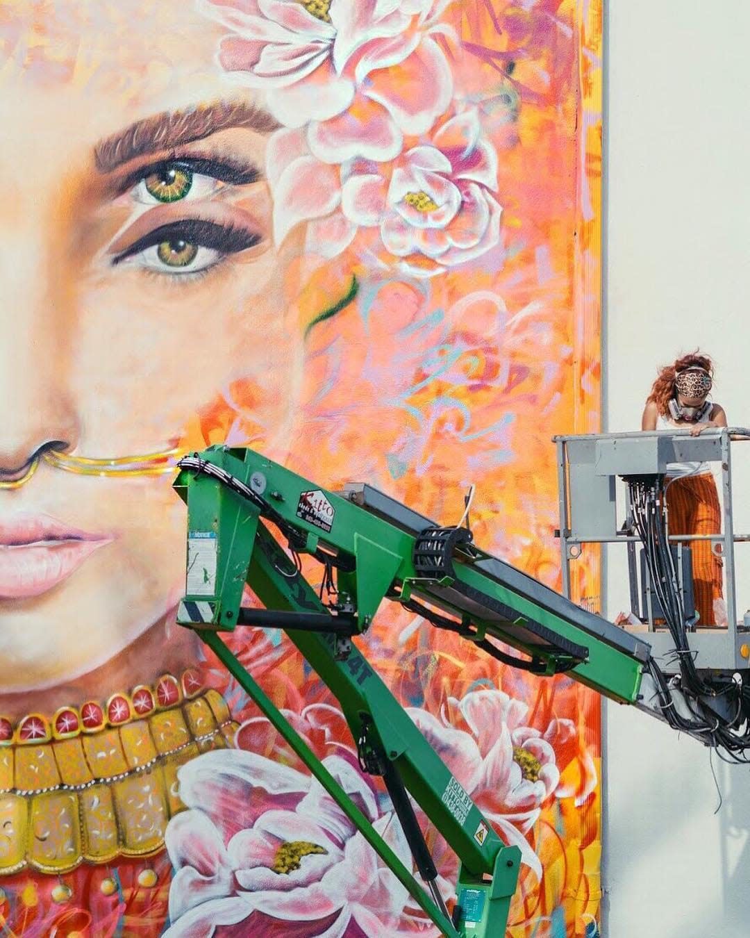 Gabriela Jaxon is perhaps best known for her mural on the Thom Downs Antiques building in Lakeland. She was invited to participate in a Latino-themed gathering for creators in Los Angeles.