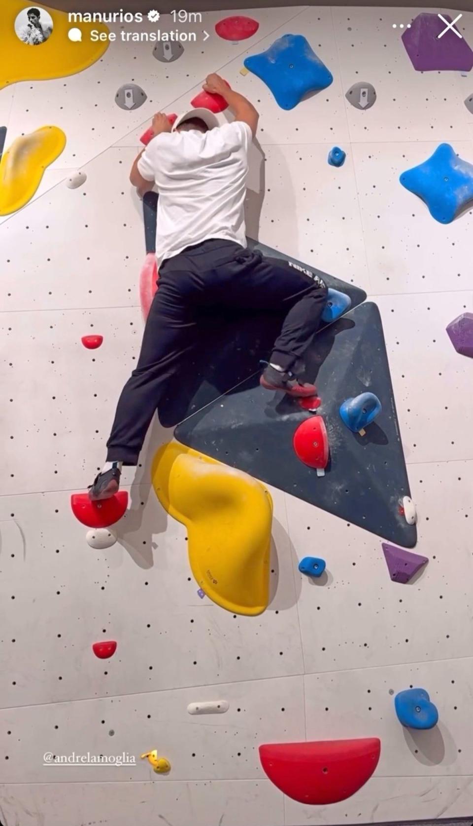 Andr\u00e9 Lamoglia bouldering