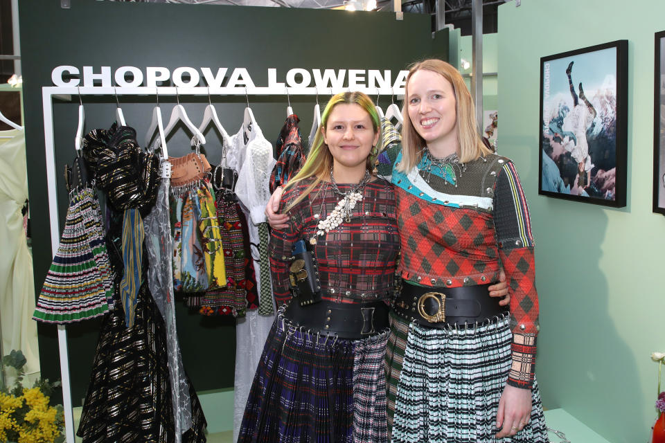 PARIS, FRANCE - FEBRUARY 27: Designers of Chopova Lowena, Emma Chopova and Laura Lowena attend the LVMH Prize 2020 - Designers Presentation on February 27, 2020 in Paris, France. (Photo by Bertrand Rindoff Petroff/Getty Images For LVMH)