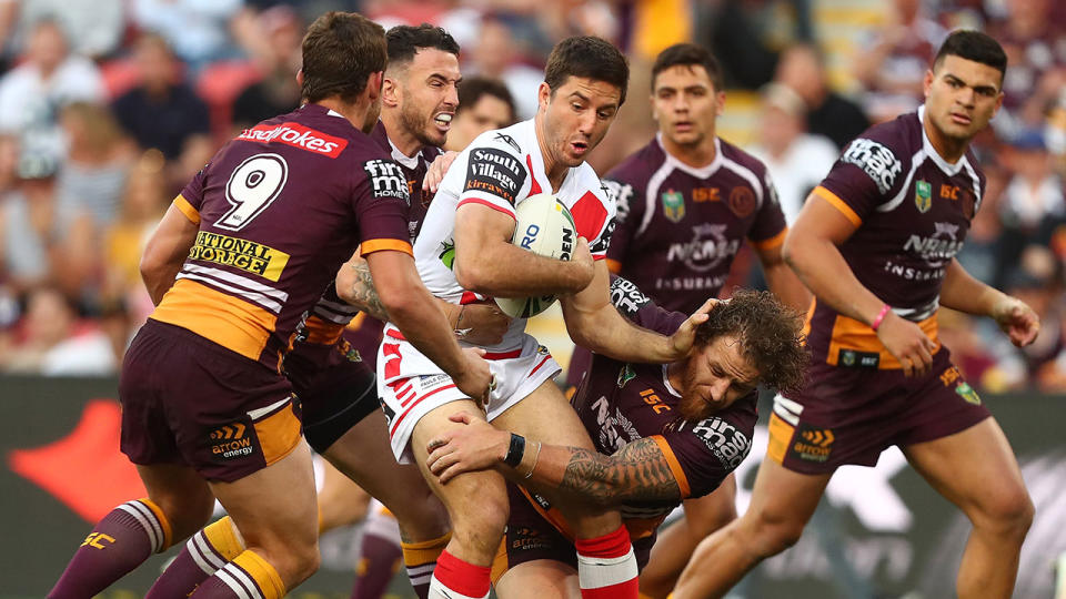 Ben Hunt was instrumental in the Dragons win over the Broncos. Pic: Getty