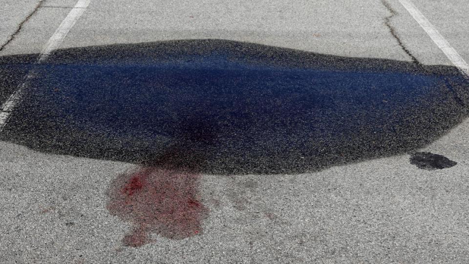 Blood can be seen on the ground. Picture: NCA NewsWire/Philip Gostelow