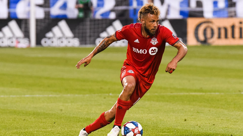 Toronto FC midfielder Nick DeLeon sent his club to the MLS Cup final with a stunning goal. (David Kirouac/Icon Sportswire via Getty Images)