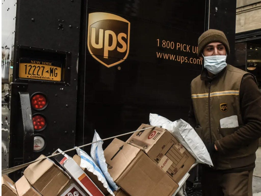 UPS delivery man mask