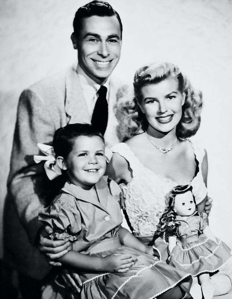 Carol Koplan with her parents, Rosemary LaPlanche (Miss America 1941) and Harry Koplan, around 1955 when she was four years old. Today, Carol is an artist and a retired teacher; she was named Los Angeles Teacher of the Year in 2004. (Courtesy of Carol Koplan)