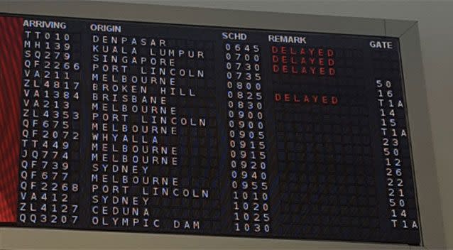 Flights at Adelaide Airport. Source: Andrew Hough/Twitter