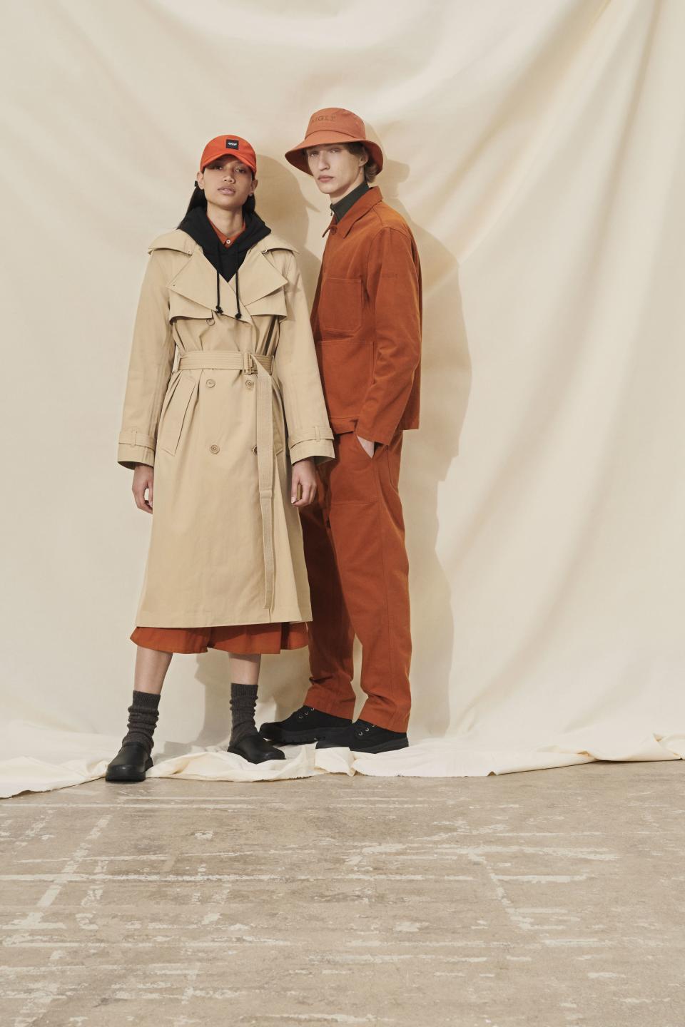 Looks from the Aigle spring 2022 collection designed by Études Studios designers Aurélien Arbet, Jérémie Égry and José Lamali. - Credit: Courtesy of Aigle