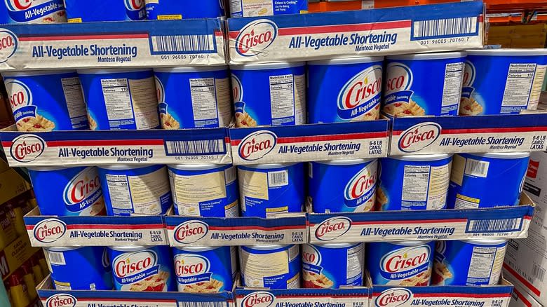 Stack of Crisco cans