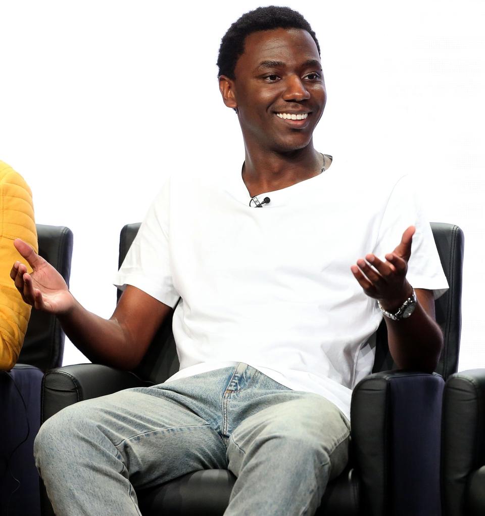 Executive Producer Jerrod Carmichael of the television show "Rel" speaks during the Summer 2018 Television Critics Association Press Tour at the Beverly Hilton Hotel on August 2, 2018 in Beverly Hills, California.