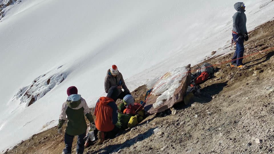 Authorities said the woman was descending down the mountain when she fell several hundred feet. - Portland Mountain Rescue