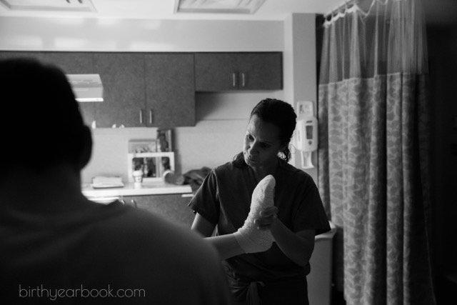 "This is from a very long birth, and the midwife had had an especially busy day. Even though it was after&nbsp;3 a.m. when this woman delivered her baby, the midwife provided compassionate care in the most calm and soothing manner."