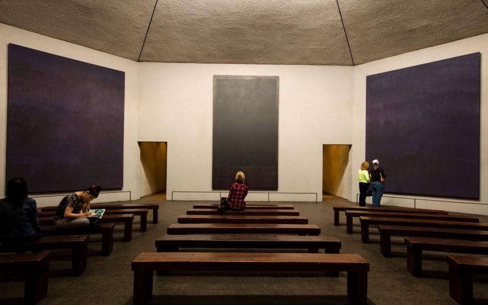 The interior of the Chapel, featuring Rothko's 14 paintings - Jim Olive