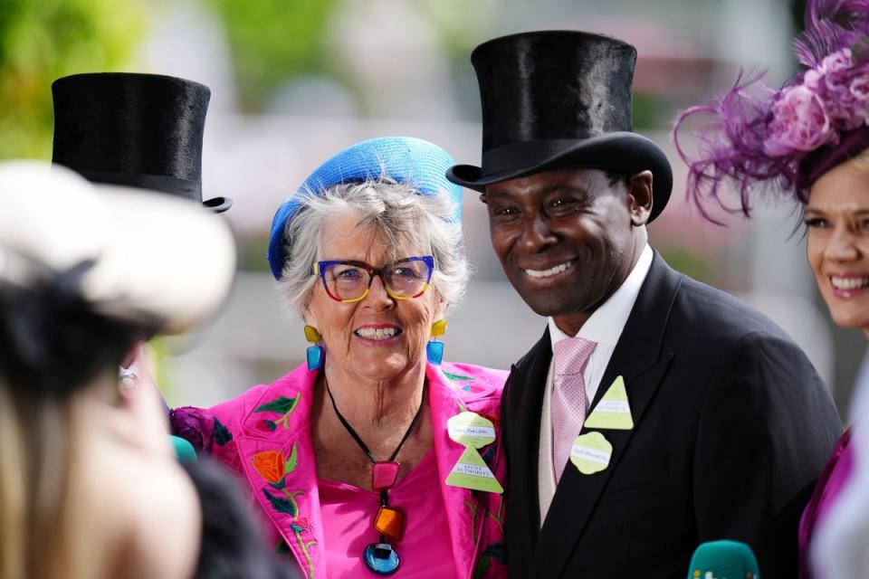 Dame Prue Leith and David Harewood (John Walton/PA Wire)