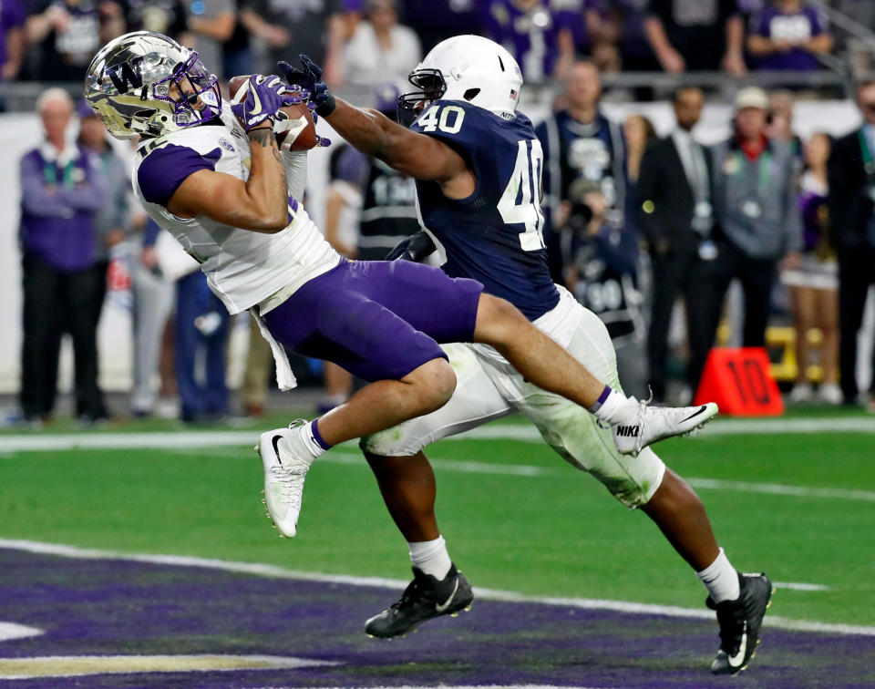 Unlike the Fiesta Bowl, Washington was victorious over Penn State in video game-life. (AP Photo/Rick Scuteri, File)