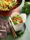 Pack your healthy noodles into takeaway-style boxes, available from kitchenware stores and selected supermarkets. Sweet! <br><br>Click here for <span>Chicken and Hokkien noodle boxes recipe</span>